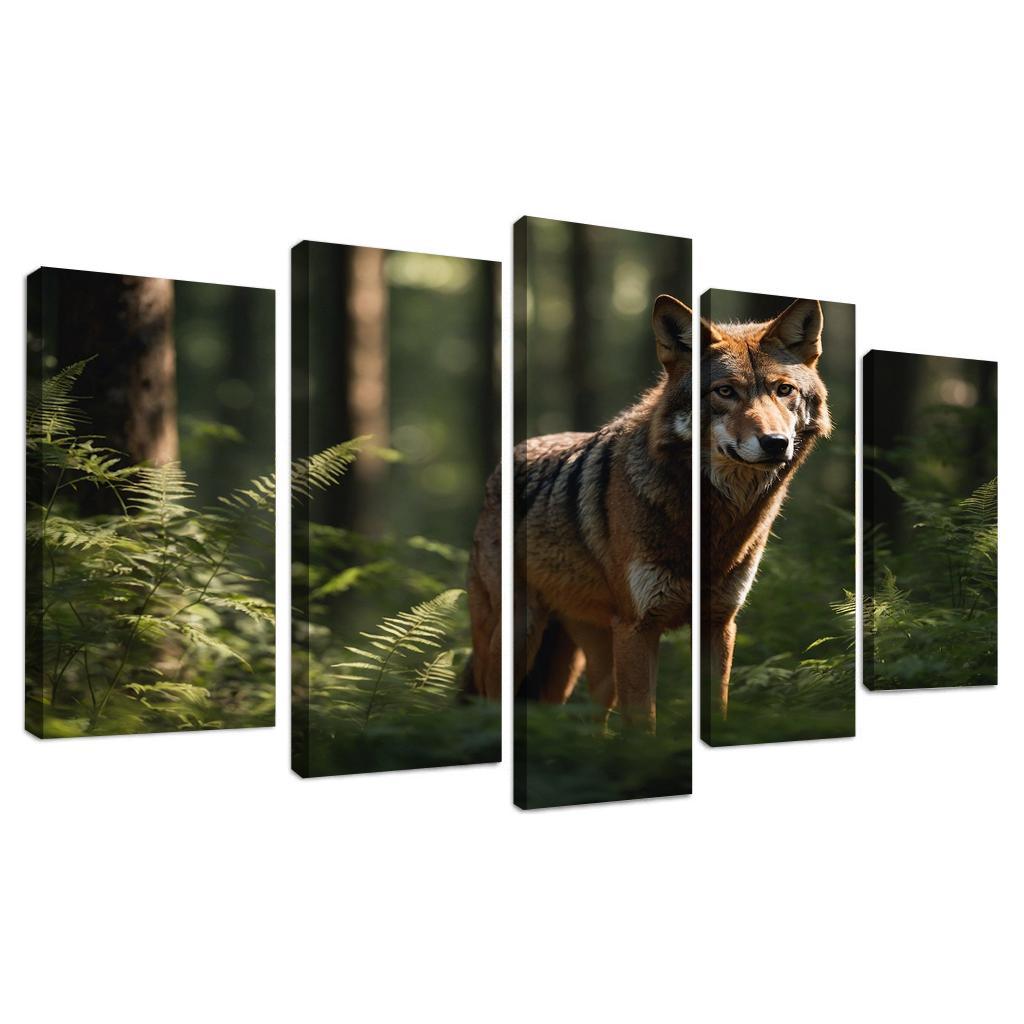 The Enigmatic Red Wolf In The Eastern Forests Framed Paintings