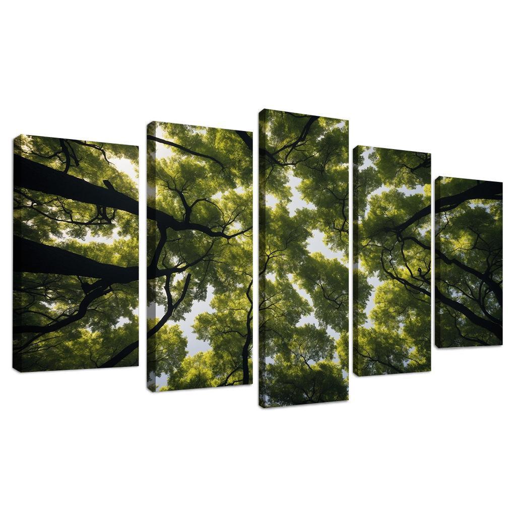 The Ethereal Splendor Of Treetop Canopies Oil Paintings Frame