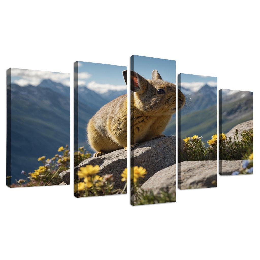 The Charming Pika Mountain's Tiny Treasure Premium Artwork Frames