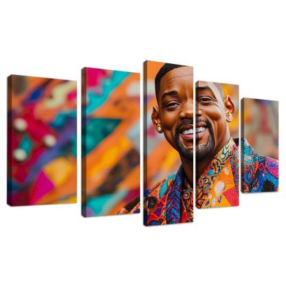 Will Smith Uniting Worlds With The Fresh Prince Charm Framed Paintings