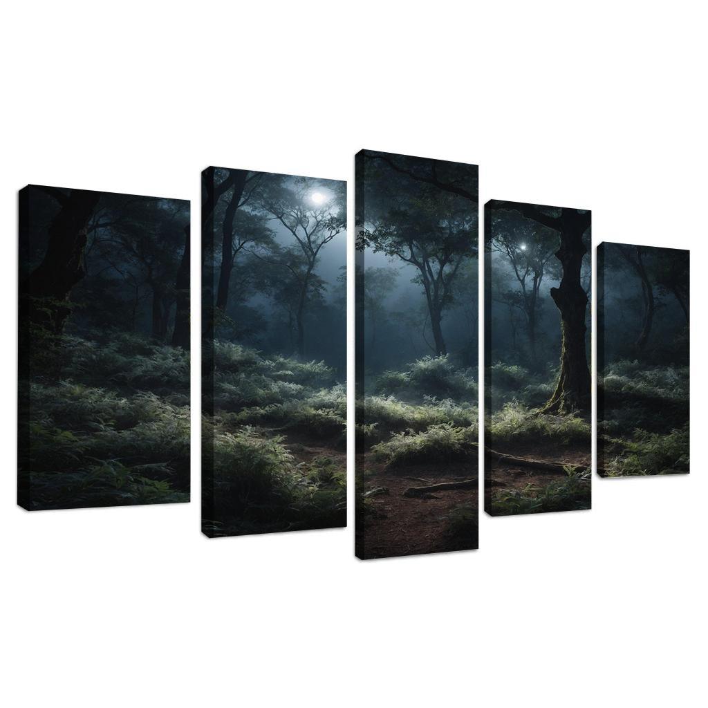 The Enchanted Glade Of Moonlit Foliage Oil Paintings Frame