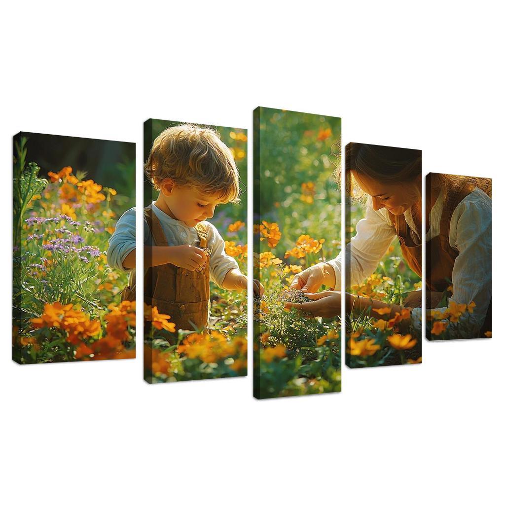 A Garden Of Hope A Mothers Nurturing Spirit Canvas Paintings Frame