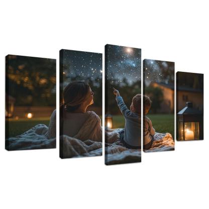 Beneath The Stars Nighttime Conversations Custom Paintings Frame