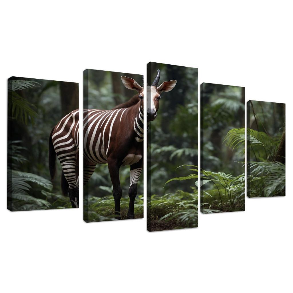 The Unique Okapi Nature's Hidden Jewel Custom Paintings Frame
