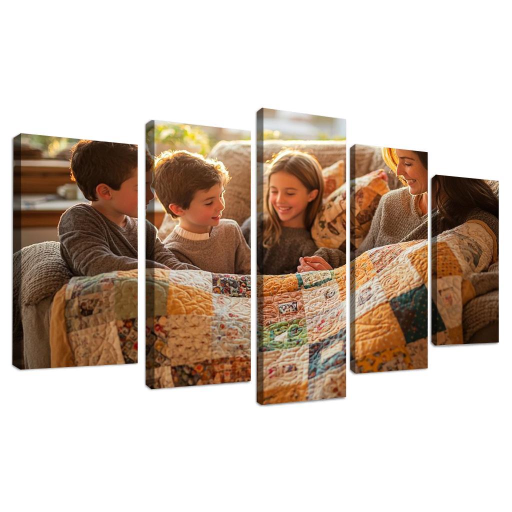 A Quilt Of Memories Stitched With Love Modern Paintings Frame