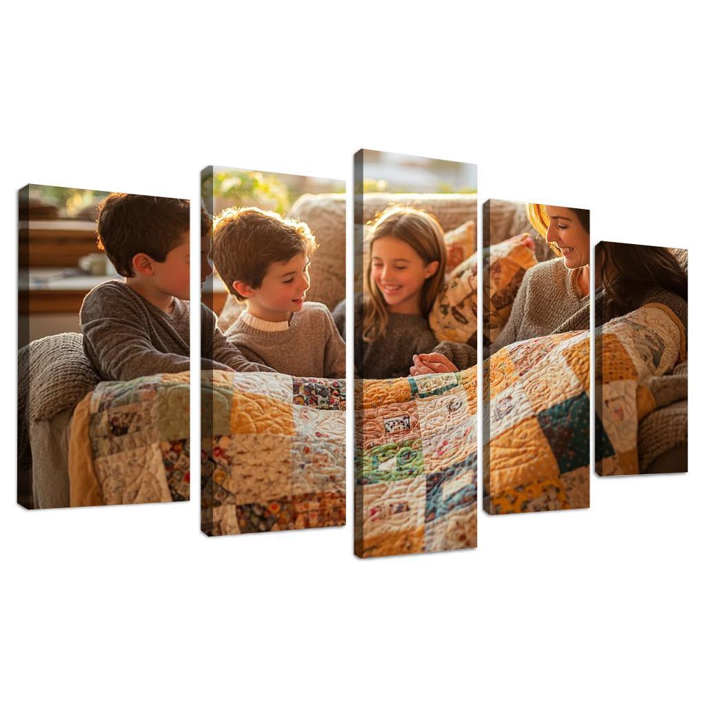 A Quilt Of Memories Stitched With Love Modern Paintings Frame