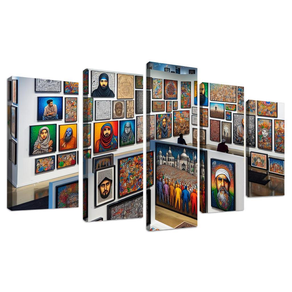 Fragments Of Reality Exploring Identity And Belonging Multi-panel Paintings