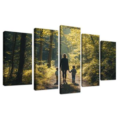 Footsteps Of Faith A Mothers Guiding Path Canvas Paintings Frame