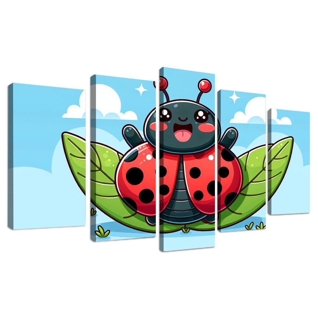 Lively Ladybug - Garden Friends Framed Paintings
