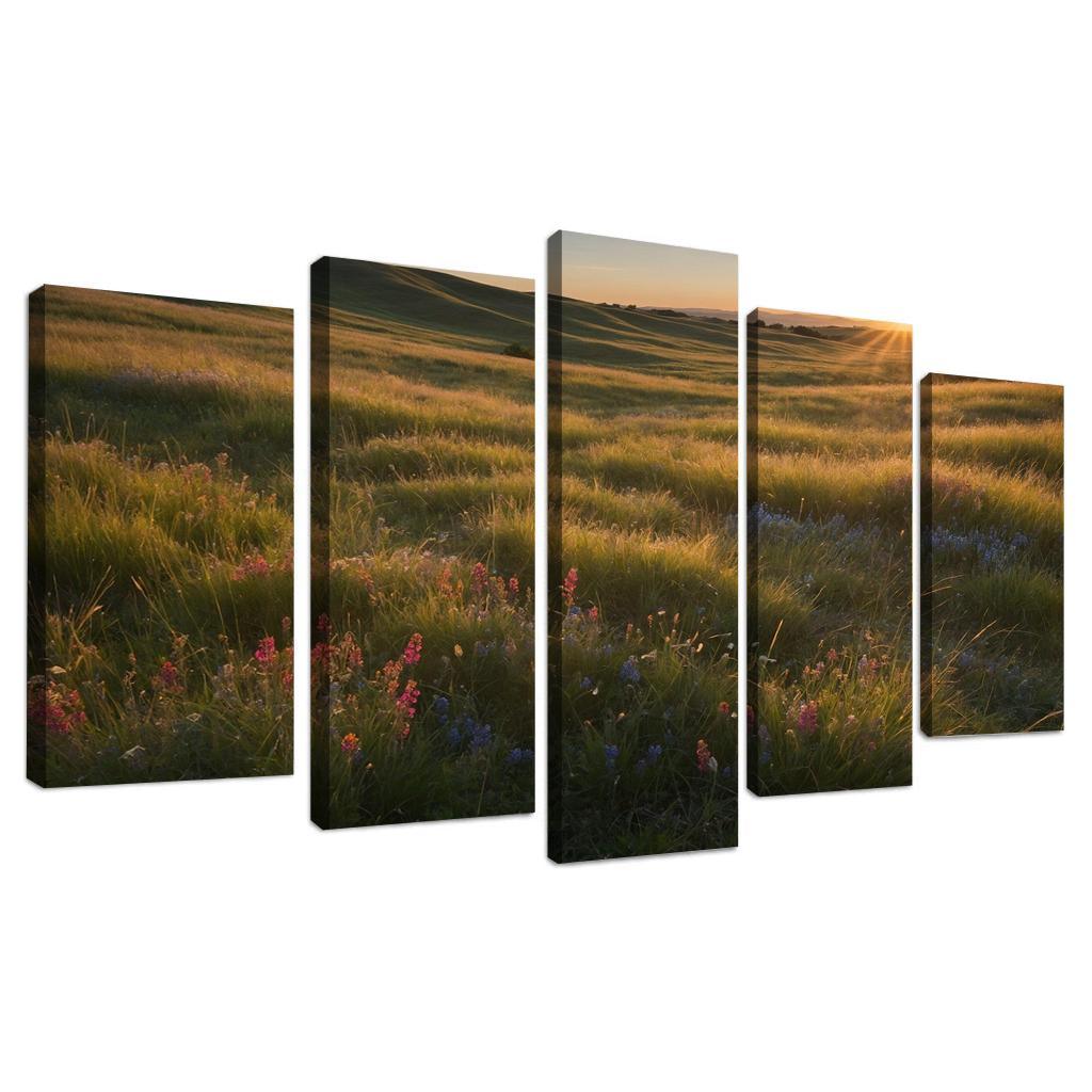 The Whispering Meadows Of Dewdrop Vale Modern Paintings Frame
