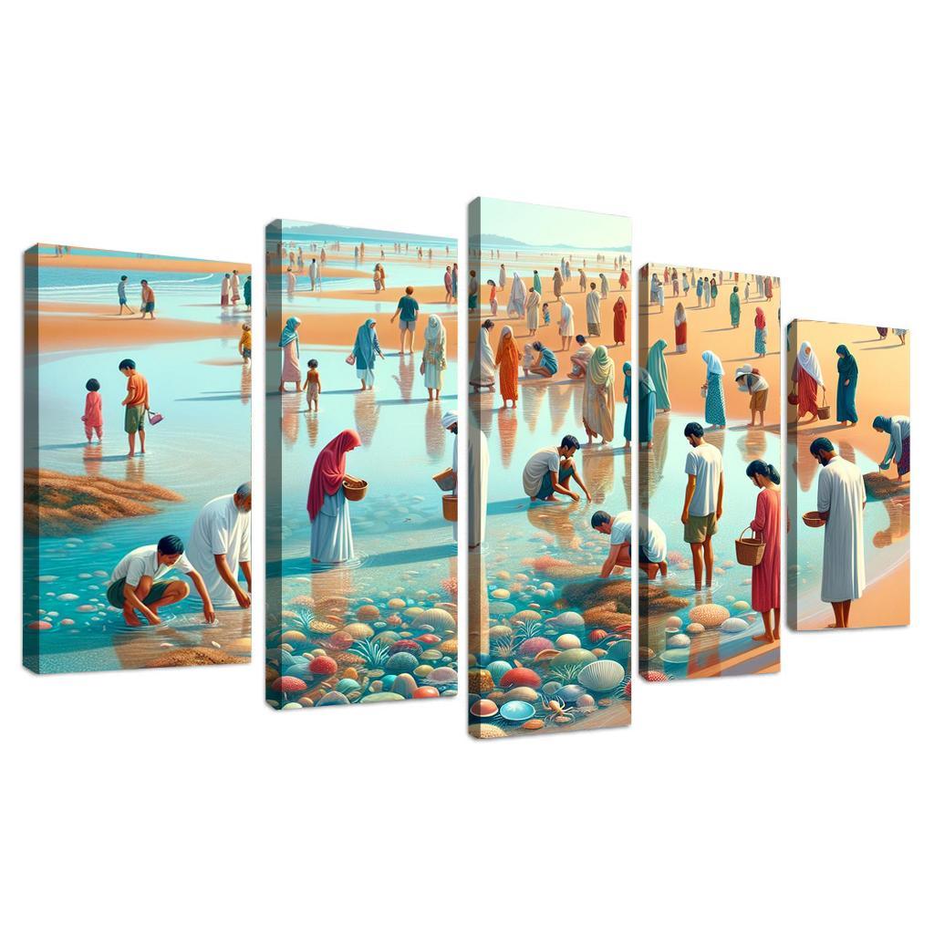 Tidepool Wonders Beach Modern Paintings Frame