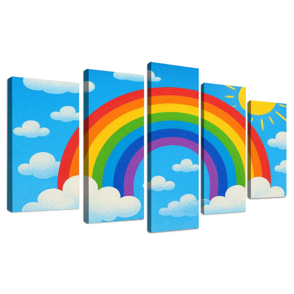 Radiant Rainbow Sky Premium Artwork Frames