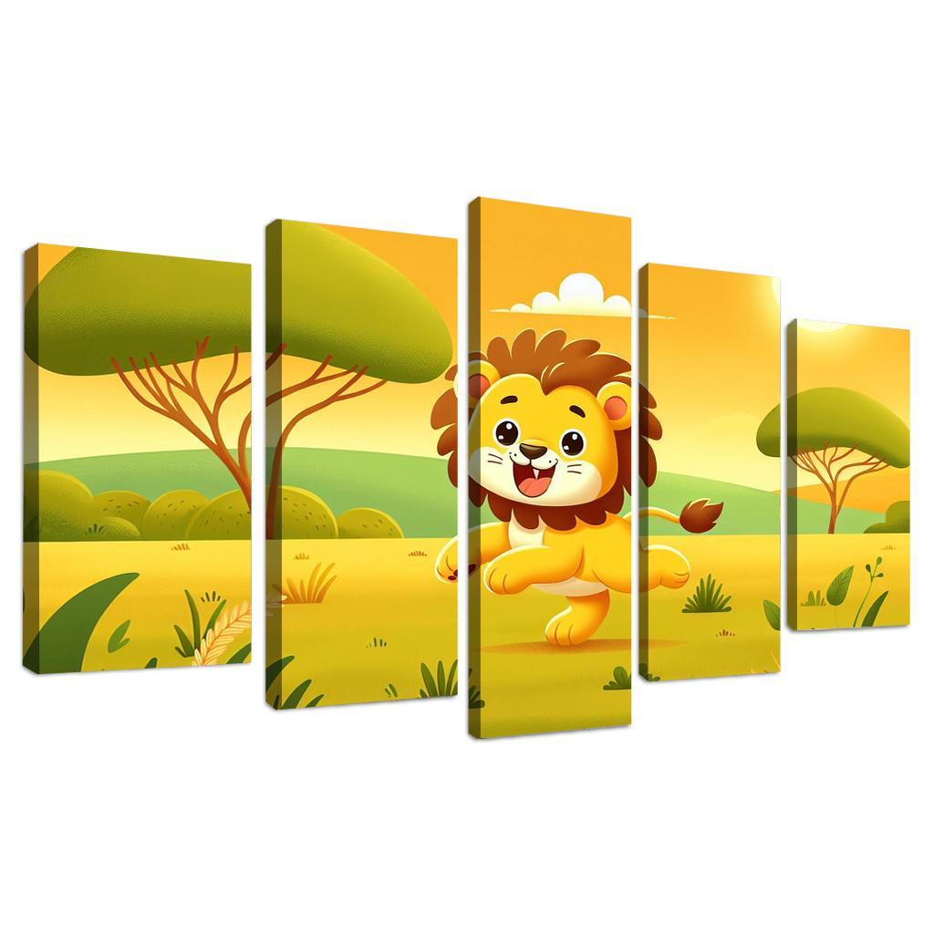 Lively Lions - Safari Magic Framed Paintings