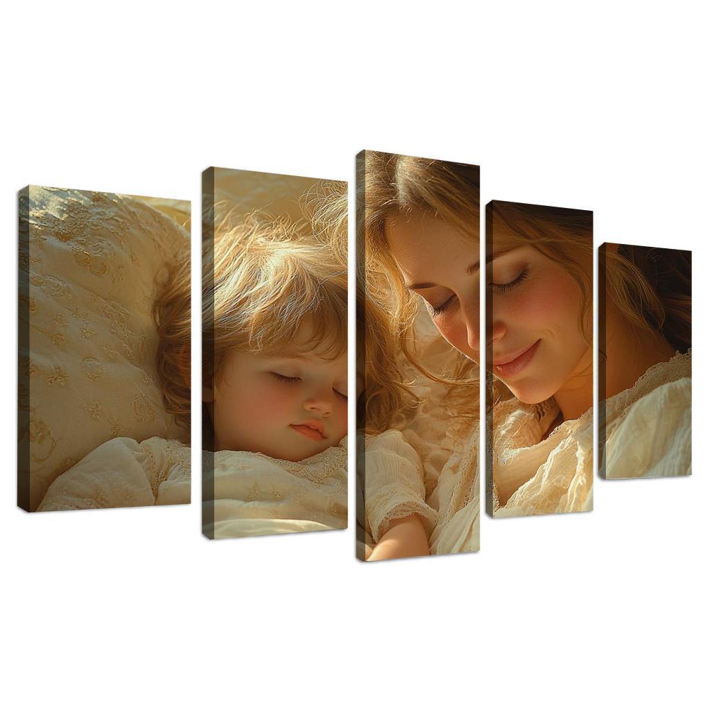The Art Of Nurture A Mothers Gentle Touch Custom Paintings Frame