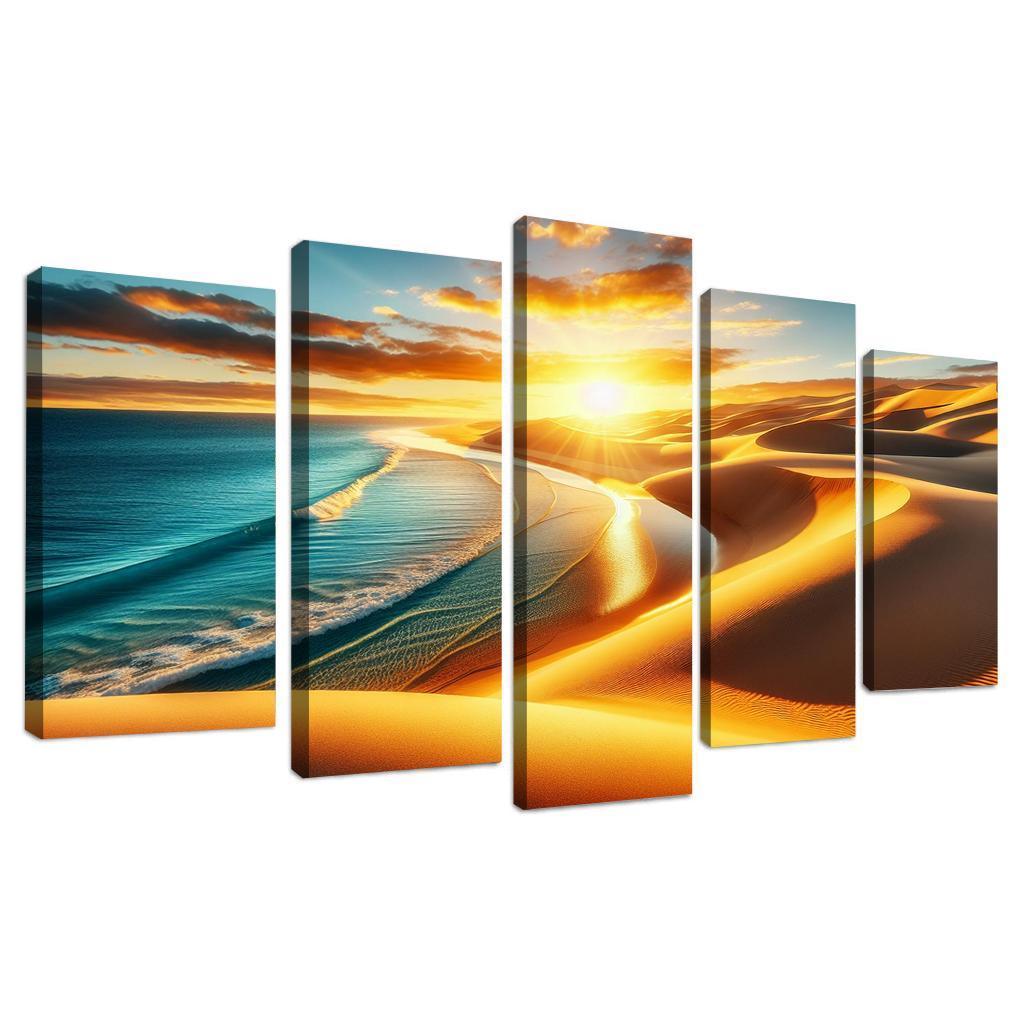 Harmonic Dunes Beach Modern Paintings Frame