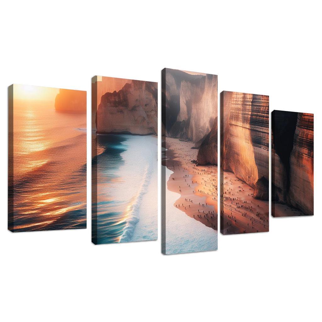 Cliffside Escape Dramatic Ocean Views Multi-panel Paintings