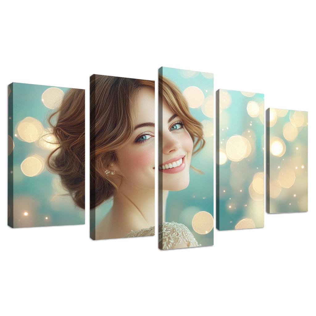 Emma Stone Shining Bright In The La La Land Of Dreams Framed Paintings