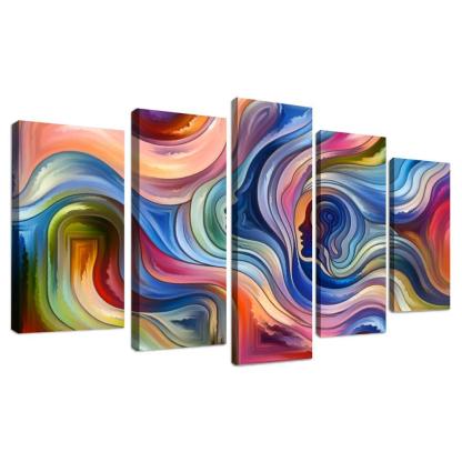 Chronicles of Emotion 5 Piece HD Canvas Wall Art-Original Frame
