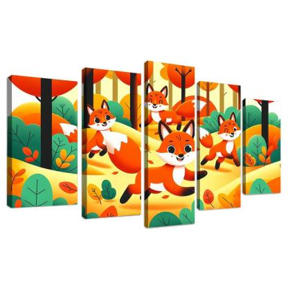 Fantastic Foxes - Forest Friends Framed Paintings