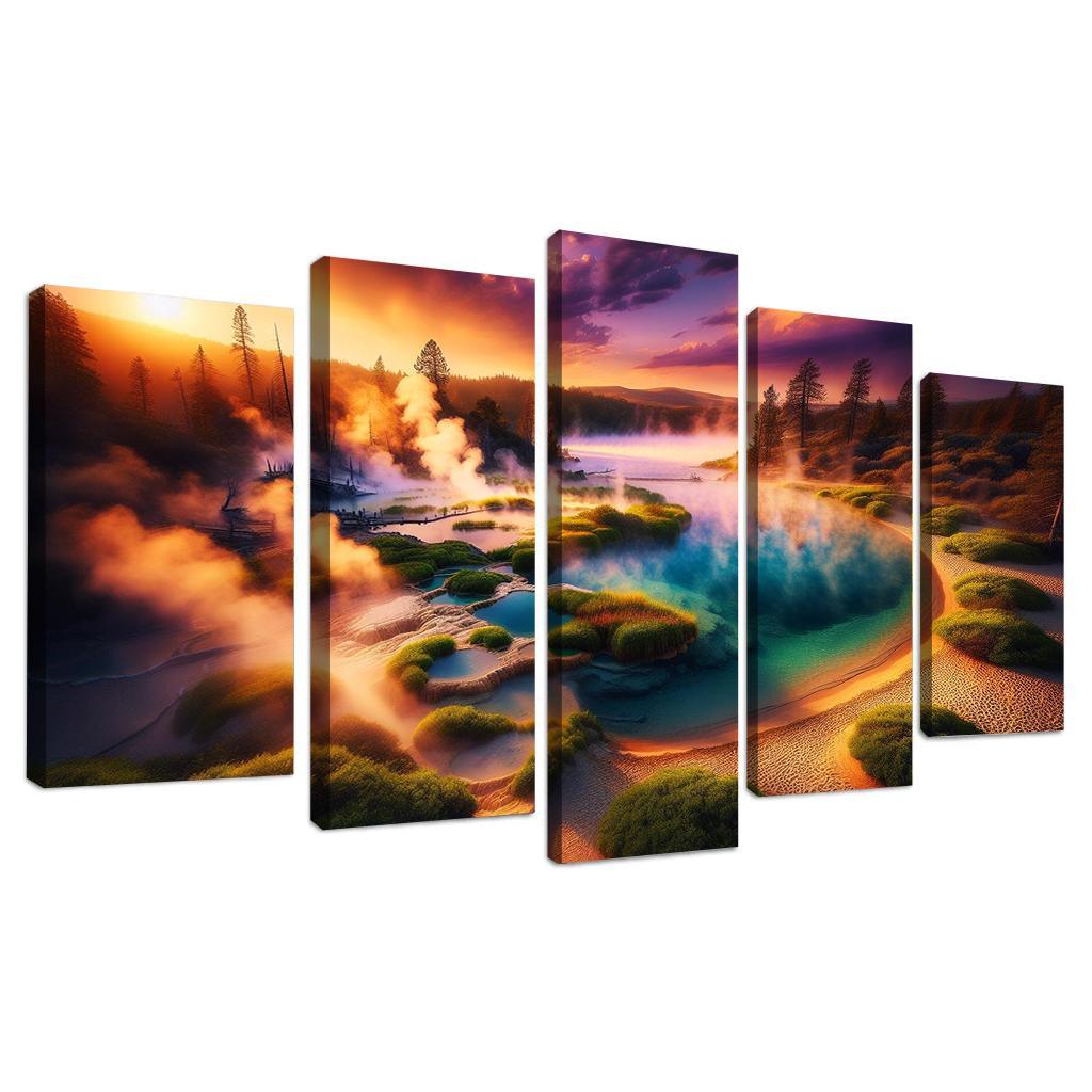 Serene Springs Natural Hot Springs Beach Custom Paintings Frame