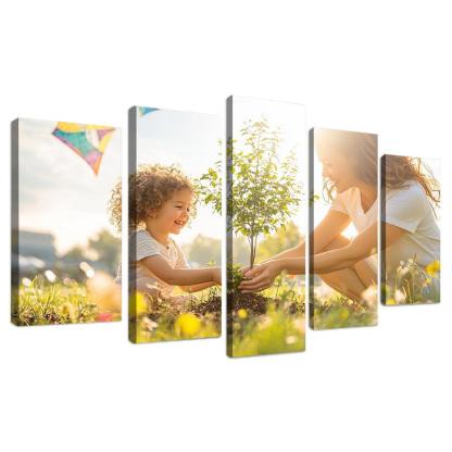 Chasing Dreams Together A Mother's Guidance Canvas Paintings Frame