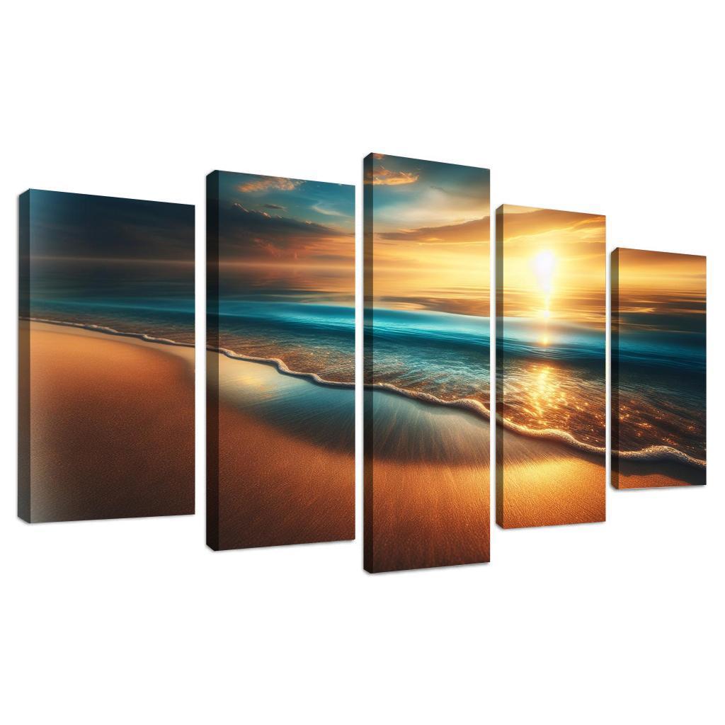 Saltwater Serenity Beach Modern Paintings Frame