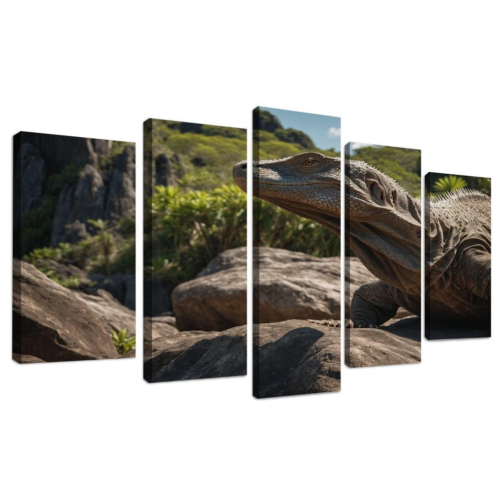 The Enigmatic Komodo Dragon Multi-panel Paintings
