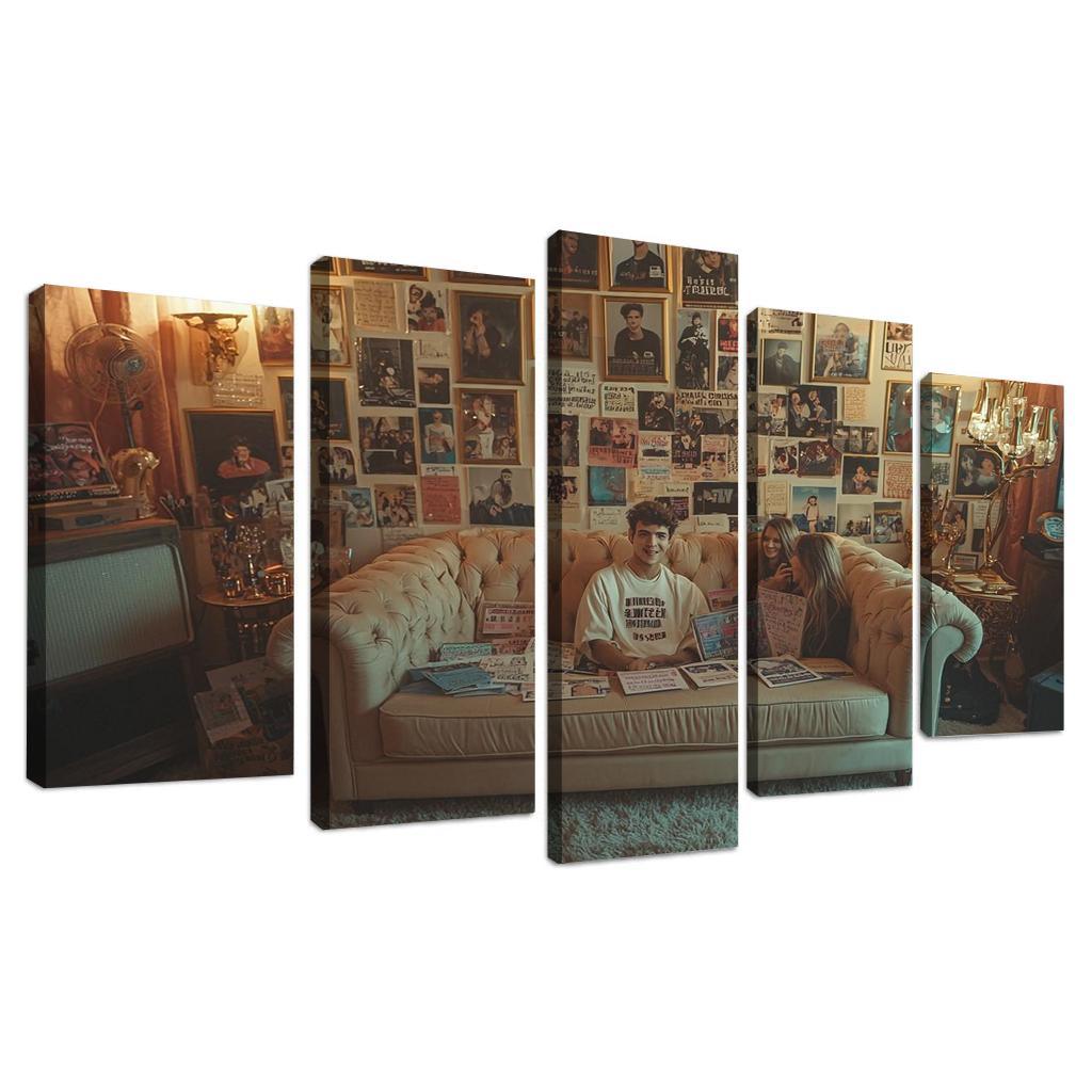 Justin Bieber Tribute Book Canvas Paintings Frame