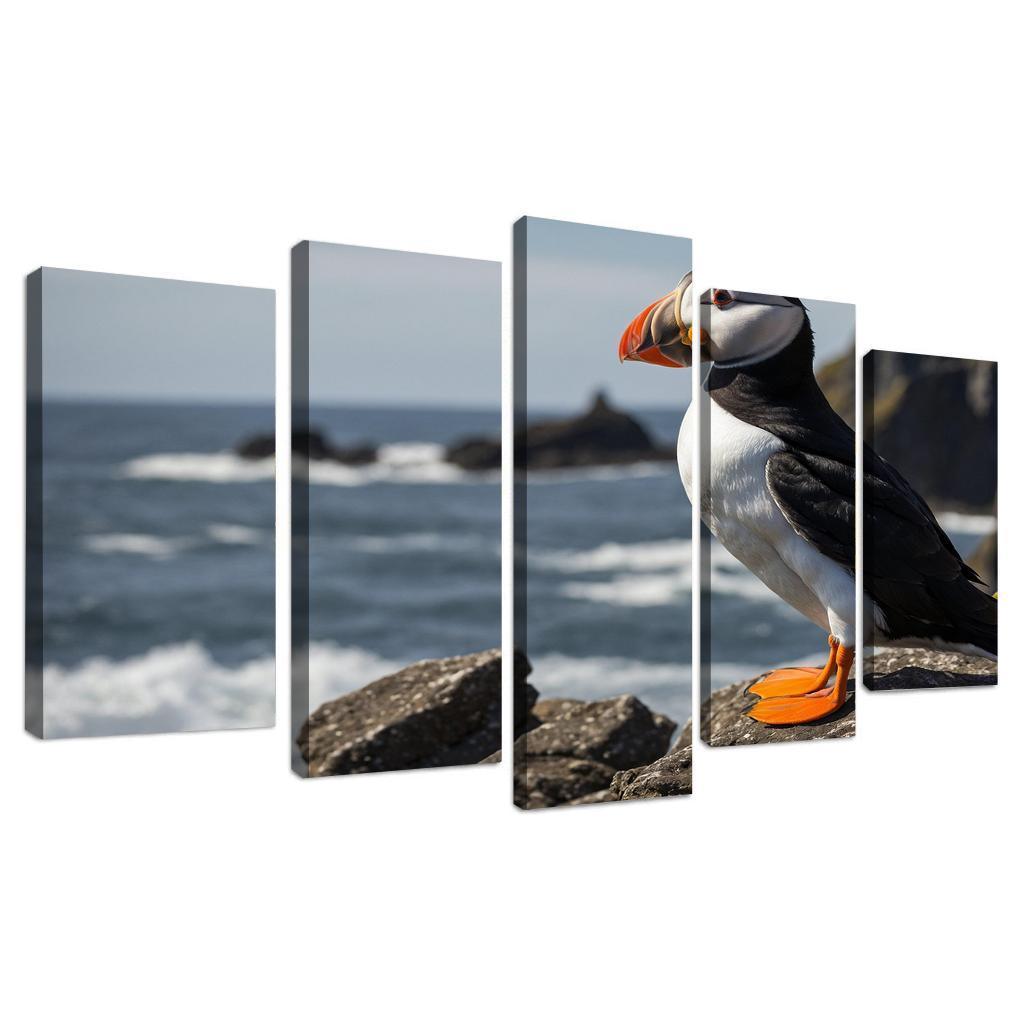 The Magnificent Puffin The Clown Of The Sea Custom Paintings Frame