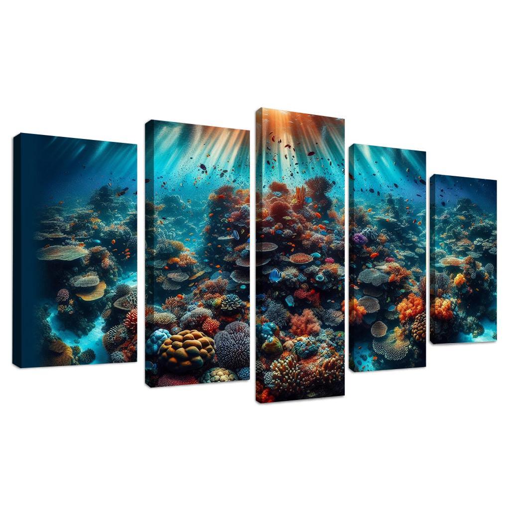 Coral Garden Underwater Paradise Custom Paintings Frame