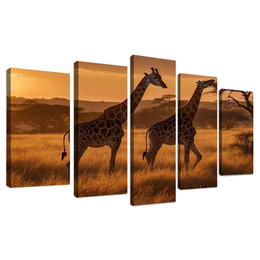 The Elegant Giraffe Towering Among Giants Custom Paintings Frame