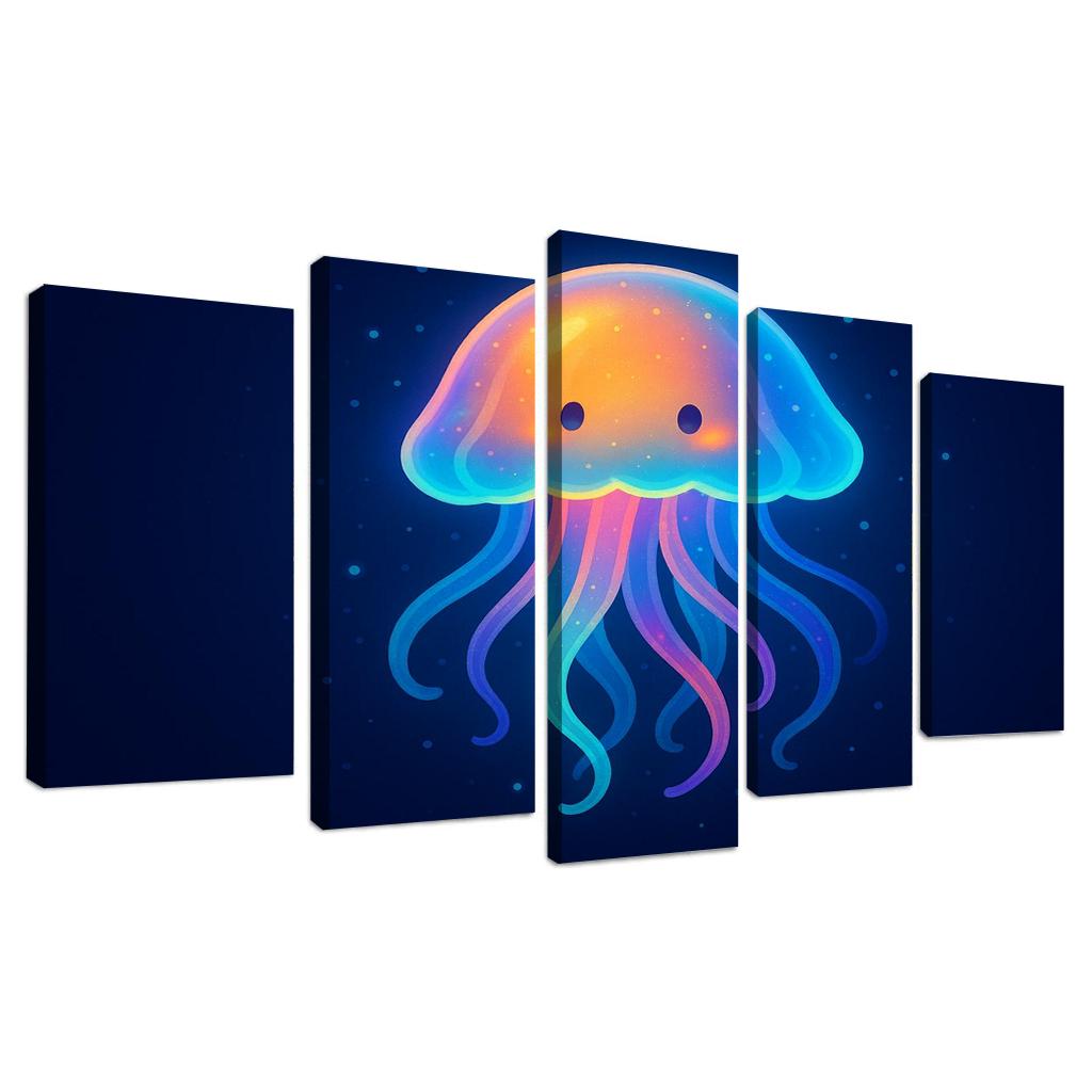 Gentle Jellyfish Glow Premium Artwork Frames