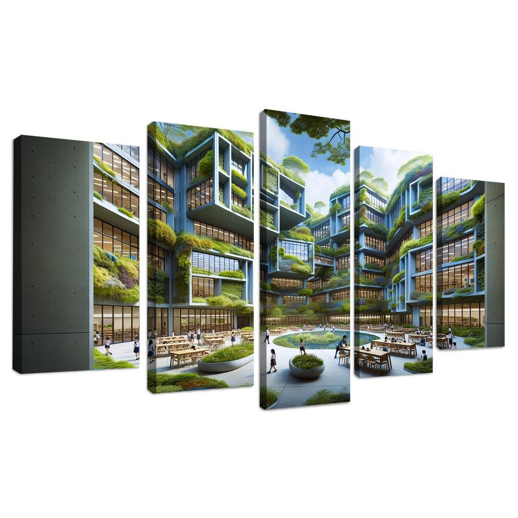 Nature-centric Education Buildings Custom Paintings Frame