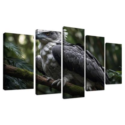 The Enchanting Harpy Eagle Ruler Of The Rainforest Canvas Paintings Frame