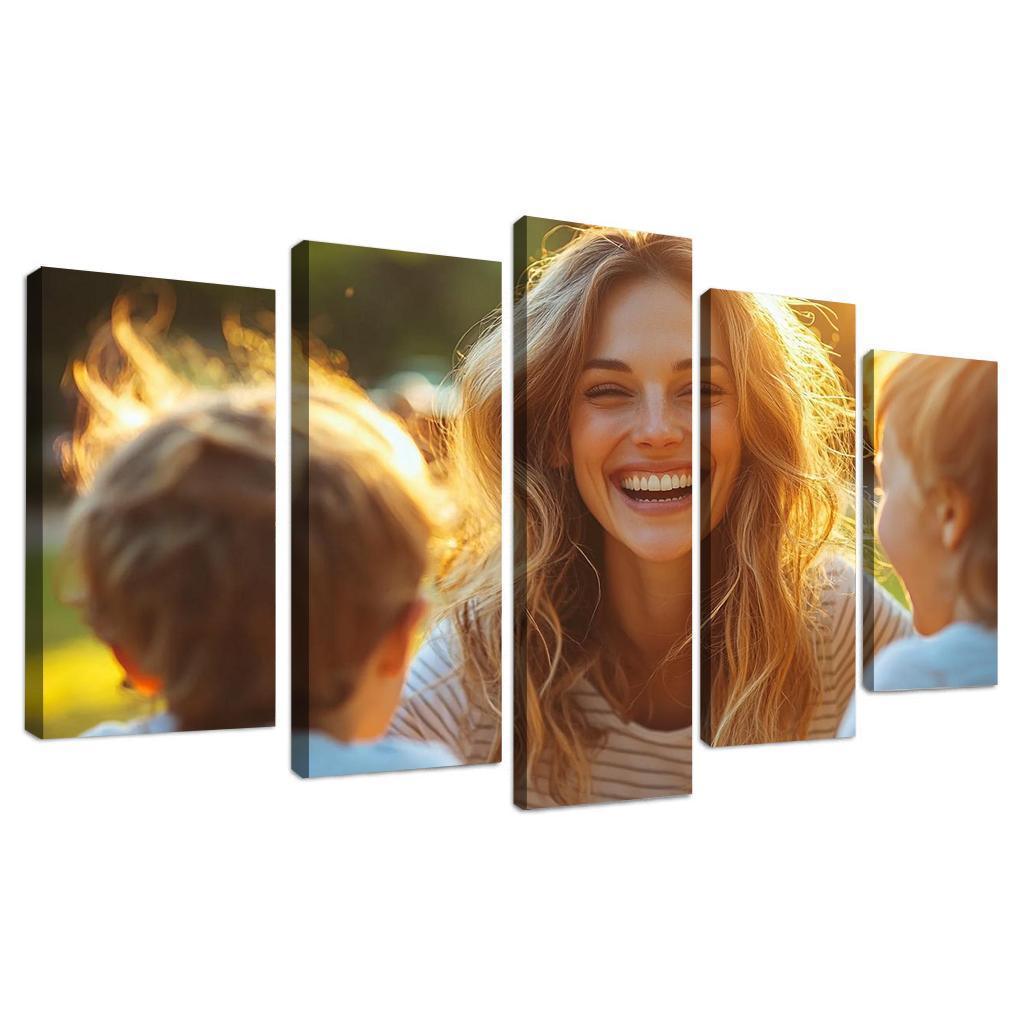 Radiant Smiles The Joy Of Motherhood Custom Paintings Frame