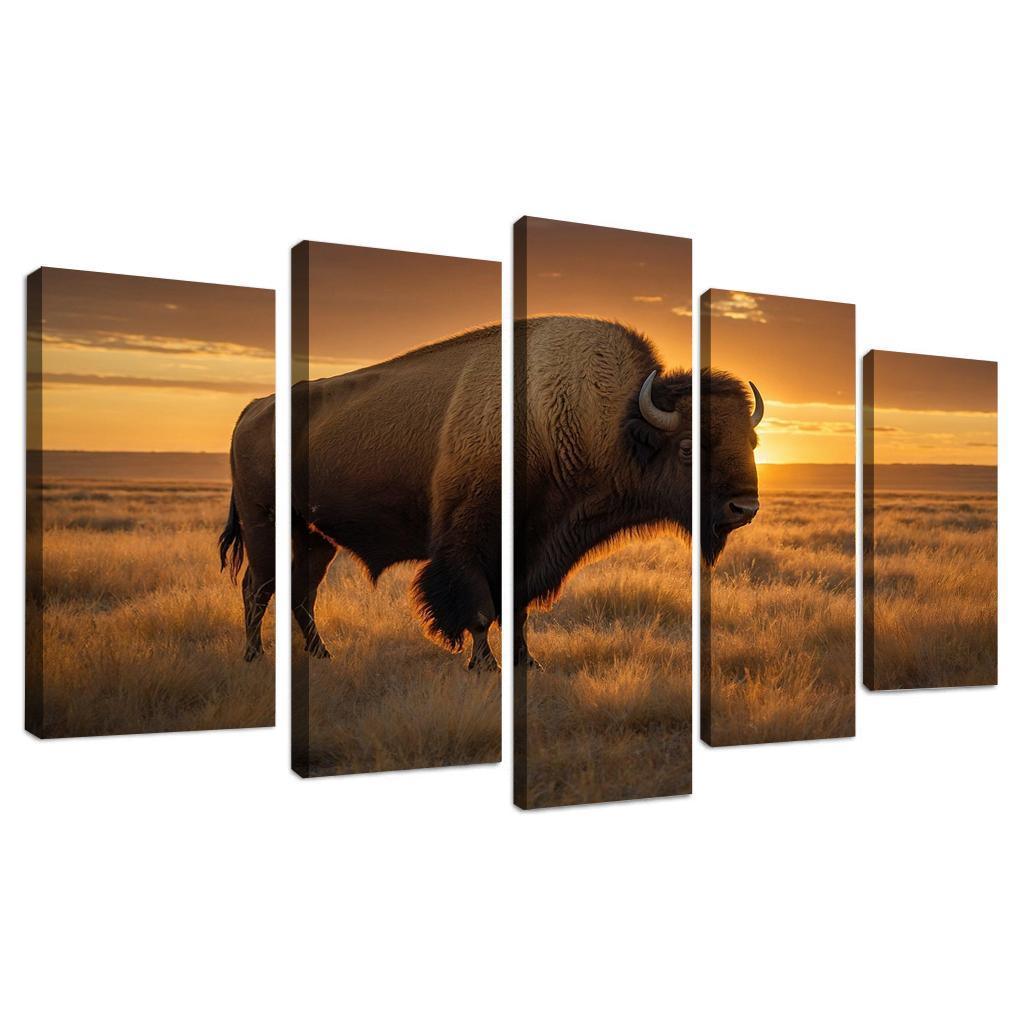 The Resilient American Bison A Symbol Of The Wild West Custom Paintings Frame