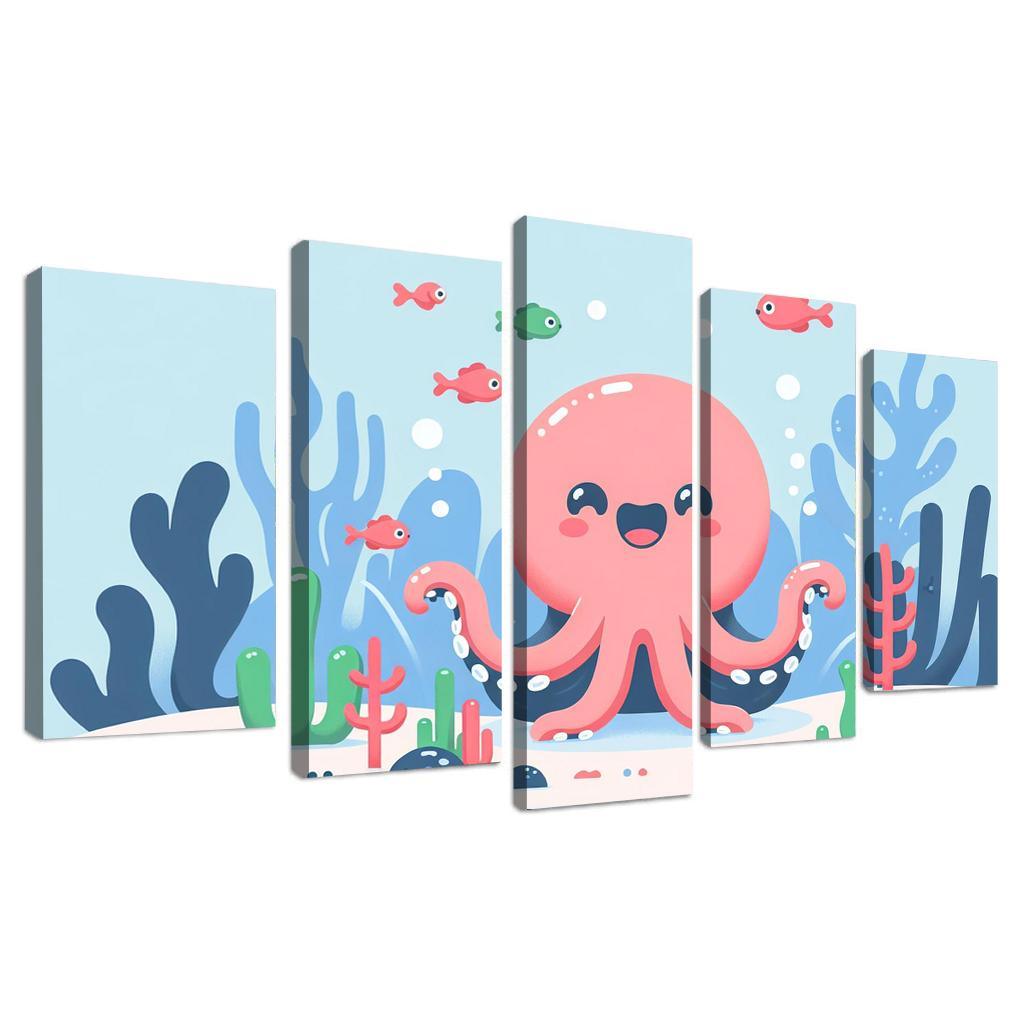 Adventurous Octopus Modern Paintings Frame