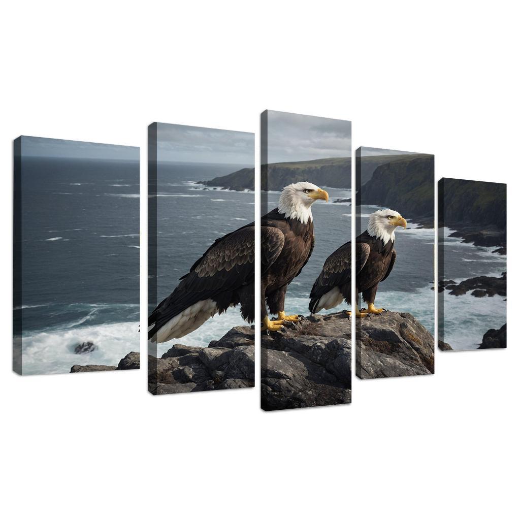 The Magnificent Steller's Sea Eagle Ocean's Sovereign Oil Paintings Frame