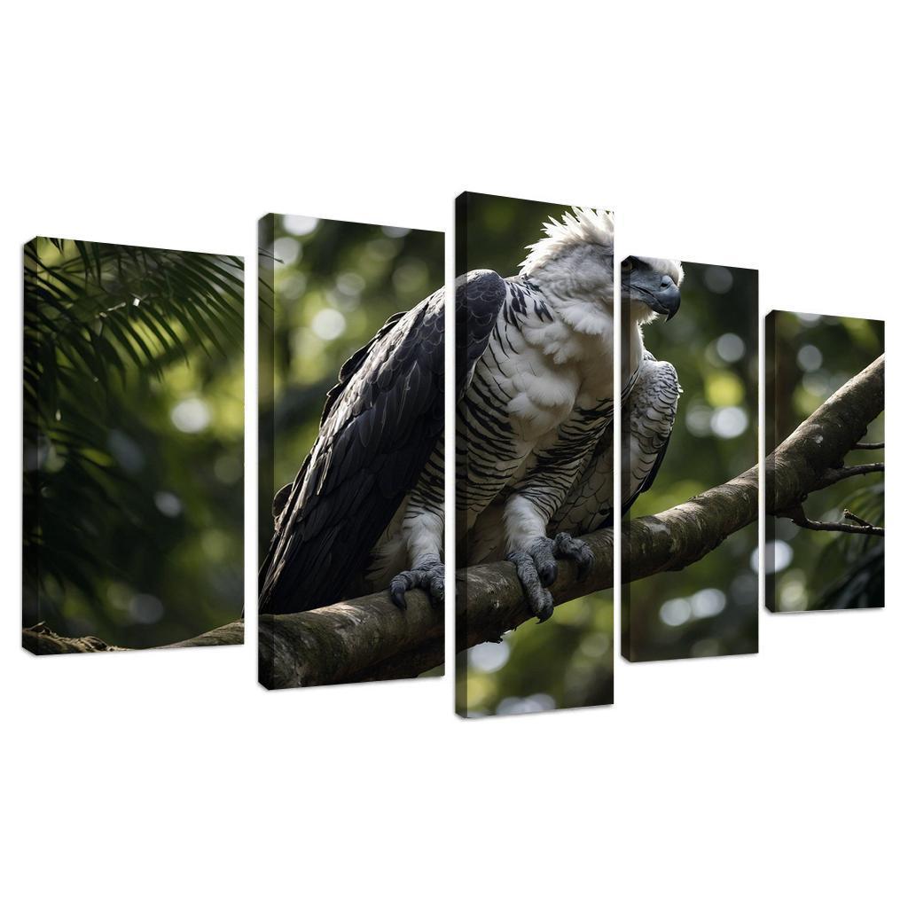 The Regal Harpy Eagle Master Of The Forest Canopy Modern Paintings Frame