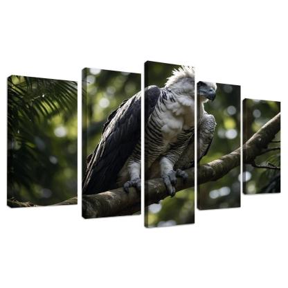 The Regal Harpy Eagle Master Of The Forest Canopy Modern Paintings Frame