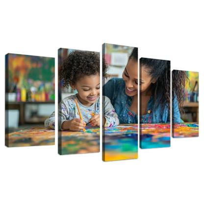 A Canvas Of Love A Mothers Artistic Spirit Canvas Paintings Frame