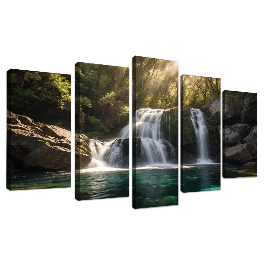 The Cascade Of Silver Falls Oil Paintings Frame