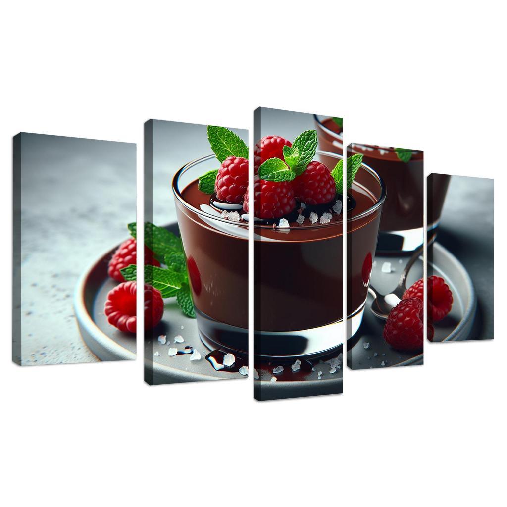 Chocolate Avocado Mousse 5 Piece HD Canvas Wall Art-Original Frame