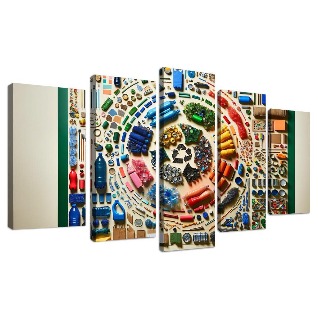 The Cycle Of Waste Advocating For A Circular Economy Multi-panel Paintings
