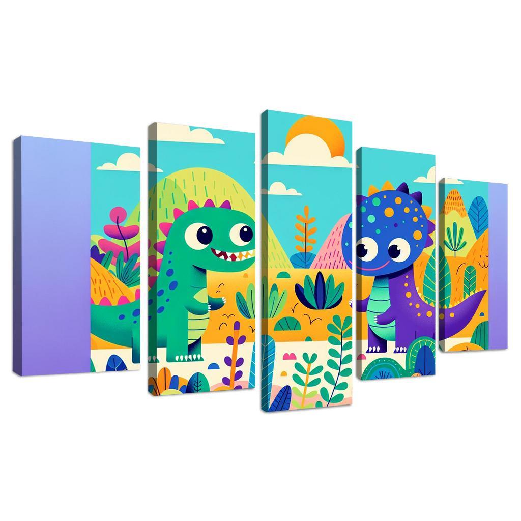 Daring Dinosaurs - Prehistoric Fun Framed Paintings