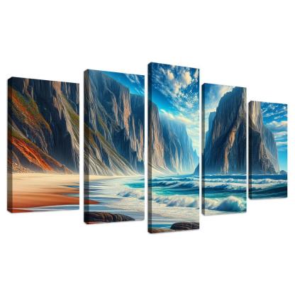 Majestic Cliffs Beach Premium Artwork Frames