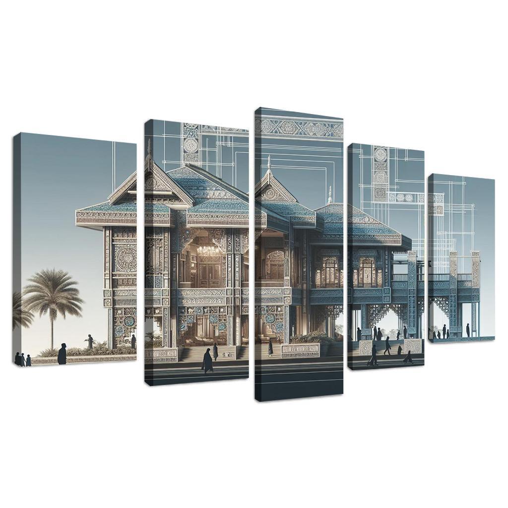 Transitional Architecture Custom Paintings Frame