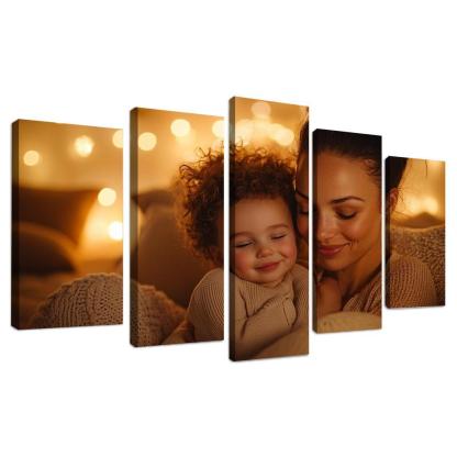 The Comfort Of Her Love A Mothers Embrace Canvas Paintings Frame