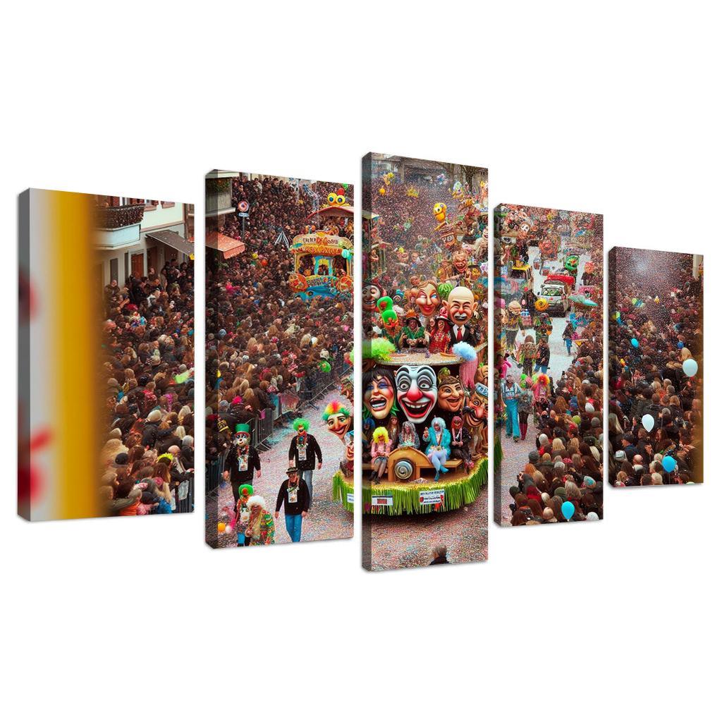 Carnival Of Aalst Canvas Paintings Frame