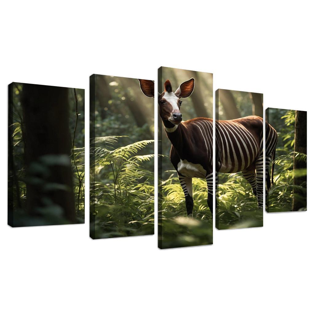 The Enigmatic Okapi Forest Guardian Of The Congo Modern Paintings Frame